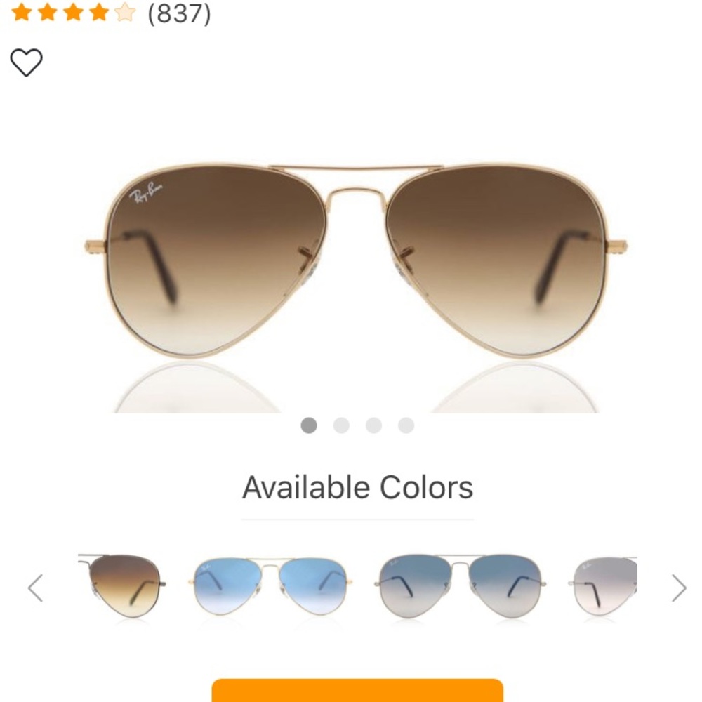 Gold ray bans